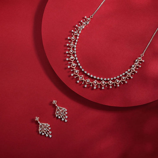 Geometric Design Rose Gold Jewllery